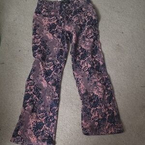 AKIRA Marble Pattern Flare Jeans
